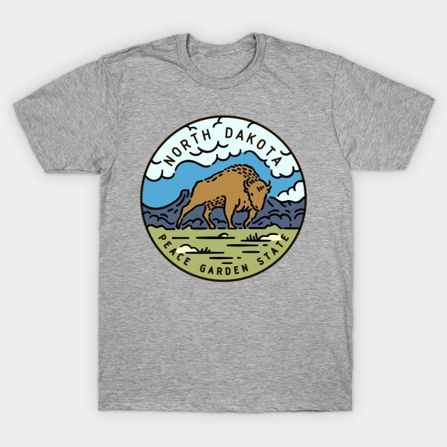 North dakota love T-Shirt by Indiestyle